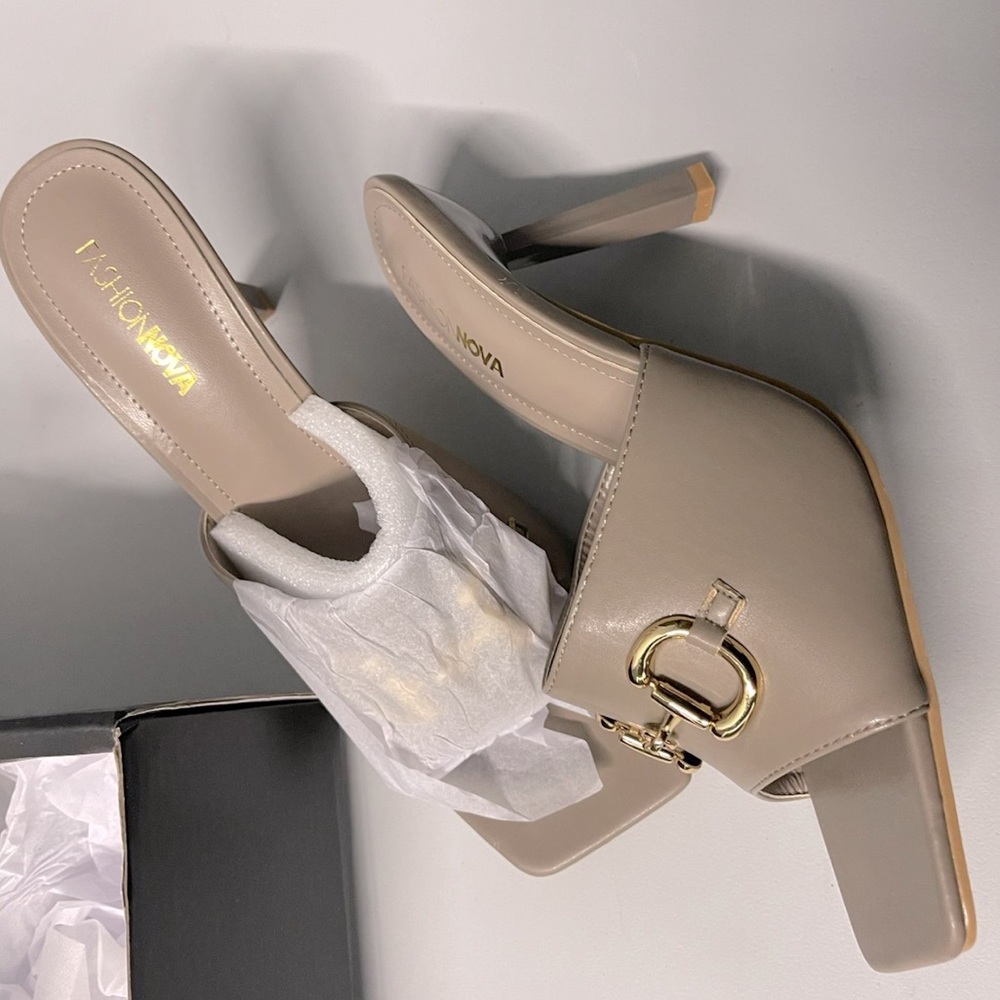 Ladies Open Toe Sandals - Tan/Grey